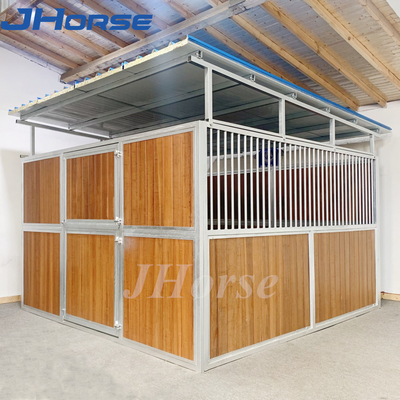 Galvanizli Tam Bambu Taşınabilir At Kutusu Tezgahları 3.5m 3.6m Çelik Çerçeve