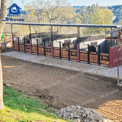Kolay Kurulum Binicilik Ürünü Prefabrik Çiftlik Ekipmanı At Ahırı Büyük Ön Kapı